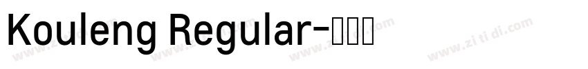 Kouleng Regular字体转换